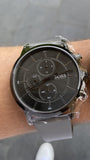 Shop Authentic Hugo Boss Architectural Grey Dial Grey Leather Strap Watch for Men - 1513570 - Luxxuri