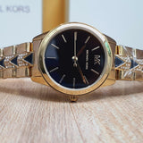  Shop Authentic Michael Kors Runway Mercer Quartz Black Dial Two Tone Steel Strap Watch For Women - MK6672 - Luxxuri