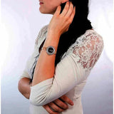  Shop Authentic Swarovski Crystal Rose Black Dial Rose Gold Steel Strap Watch for Women - 5484050 - Luxxuri