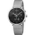  Shop Authentic Calvin Klein High Noon Chronograph Black Dial Silver Mesh Bracelet Watch for Men - K8M27121 - Luxxuri