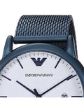  Shop Authentic Emporio Armani Luigi Quartz White Dial Blue Mesh Bracelet Watch For Men - AR11025 - Luxxuri