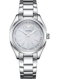  Shop Authentic Emporio Armani Valeria Quartz Mother of Pearl Dial Silver Steel Strap Watch For Women - AR11030 - Luxxuri