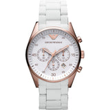  Shop Authentic Emporio Armani Sportivo White Dial White Rubber Strap Watch For Men - AR5919 - Luxxuri