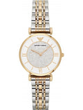  Shop Authentic Emporio Armani Gianni T Bar Analog White Dial Two Tone Steel Strap Watch For Women - AR2076 - Luxxuri