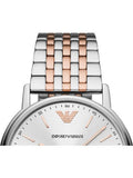  Shop Authentic Emporio Armani Kappa Quartz Silver Dial Two Tone Mesh Bracelet Watch For Men - AR11093 - Luxxuri