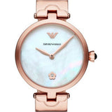  Shop Authentic Emporio Armani Arianna White Mother of Pearl Dial Rose Gold Steel Strap Watch For Women - AR11236 - Luxxuri