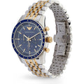  Shop Authentic Emporio Armani Tazio Chronograph Blue Dial Gold & Silver Stainless Steel Strap Watch For Men - AR8030 - Luxxuri