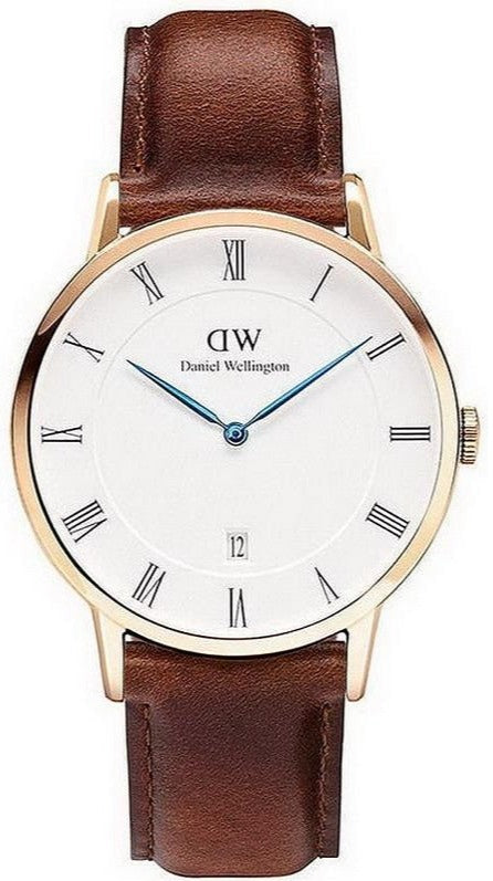  Shop Authentic Daniel Wellington Dapper St Mawes White Dial Brown Leather Strap Watch For Men - DW00100083 - Luxxuri
