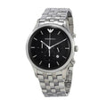  Shop Authentic Emporio Armani Chronograph Black Dial Silver Steel Strap Watch For Men - AR11017 - Luxxuri