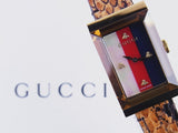  Shop Authentic Gucci G-Frame Mother of Pearl Dial Brown Leather Snakeskin Strap Watch For Women - YA147402 - Luxxuri