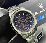 Shop Authentic Maserati Successo 44mm Solar Blue Stainless Steel Watch For Men - R8873645004 - Luxxuri