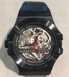  Shop Authentic Maserati Automatic Skeleton Black Dial Black Leather Strap Watch For Men - R8821108021 - Luxxuri