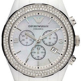  Shop Authentic Emporio Armani Ceramica Chronograph White Dial White Ceramic Strap Watch For Women - AR1456 - Luxxuri