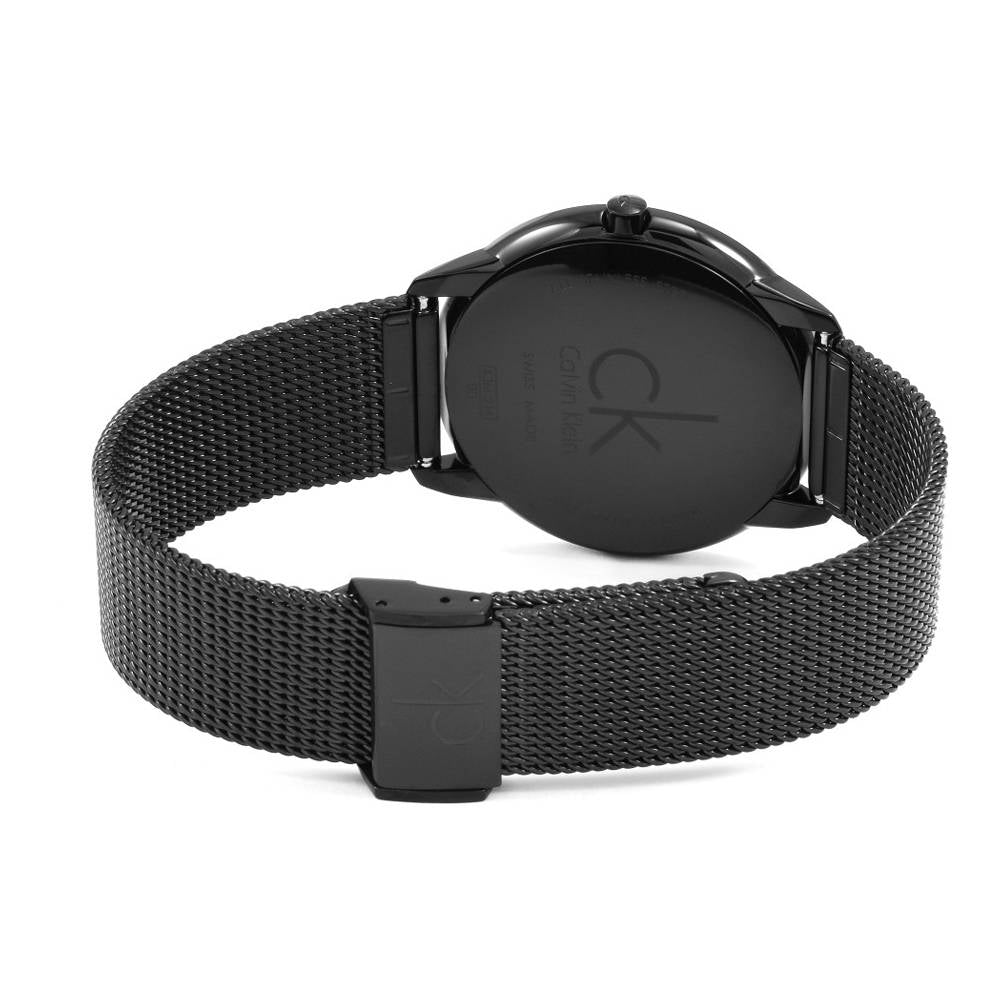  Shop Authentic Calvin Klein Minimal Black Dial Black Mesh Bracelet Watch for Men - K3M214B1 - Luxxuri