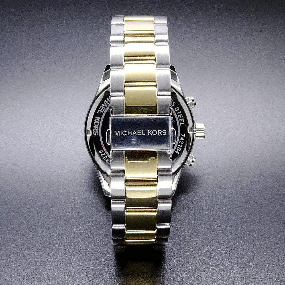  Shop Authentic Michael Kors Layton Chronograph Blue Dial Two Tone Steel Strap Watch For Men - MK8825 - Luxxuri