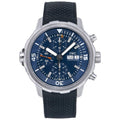  Shop Authentic IWC Aquatimer Automatic Chronograph 44mm Blue Dial Black Rubber Strap Watch for Men - IW376805 - Luxxuri