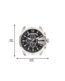  Shop Authentic Diesel Mega Chief Black & Silver Round Dial Brown Leather Strap Watch For Men - DZ4290 - Luxxuri