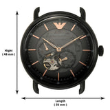  Shop Authentic Emporio Armani Automatic Multifunction Black Dial Black Mesh Bracelet Watch For Men - AR60025 - Luxxuri