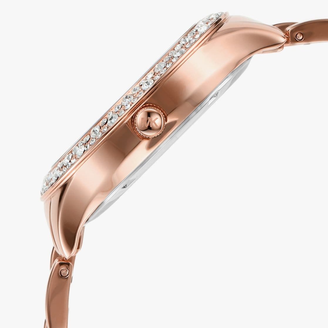  Shop Authentic Michael Kors Lilane Three Hand Mother of Pearl White Dial Rose Gold Steel Strap Watch For Women - MK4557 - Luxxuri