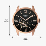  Shop Authentic Fossil Townsman Automatic Black Dial Black Leather Strap Watch for Men - ME3170 - Luxxuri