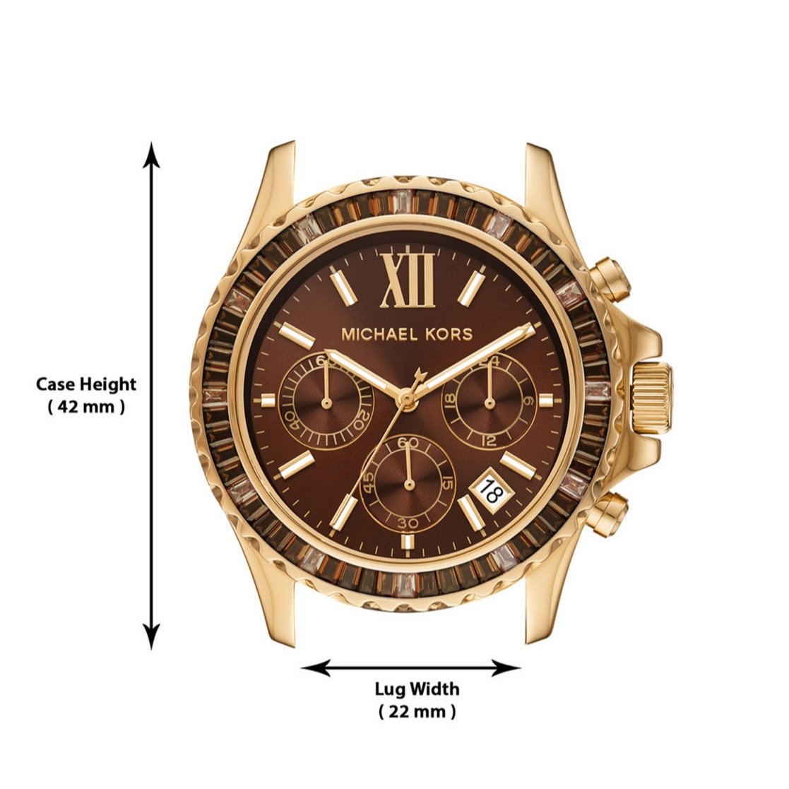  Shop Authentic Michael Kors Everest Chronograph Brown Dial Two Tone Steel Strap Watch For Women - MK6973 - Luxxuri