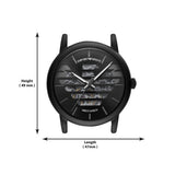  Shop Authentic Emporio Armani Meccanico Quartz Black Dial Black Leather Strap Watch For Men - AR60032 - Luxxuri