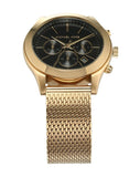 Shop Authentic Michael Kors Slim Runway Chronograph Black Dial Gold Mesh Strap Watch For Men - MK9057 - Luxxuri