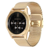  Shop Authentic Michael Kors Slim Runway Chronograph Black Dial Gold Mesh Strap Watch For Men - MK9057 - Luxxuri
