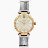  Shop Authentic Guess Soho Diamonds Silver Dial Silver Mesh Bracelet Watch for Women - W0638L7 - Luxxuri