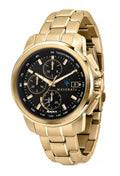  Shop Authentic Maserati Successo Black Dial Gold Stainless Steel Watch For Men - R8873645002 - Luxxuri