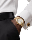  Shop Authentic Versace Hellenyium Analog White Dial Gold Steel Strap Watch for Men - VEVK00720 - Luxxuri
