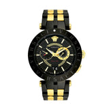  Shop Authentic Versace V-Race Analog Quartz Black Dial Two Tone Steel Strap Watch For Men - VEBV00619 - Luxxuri
