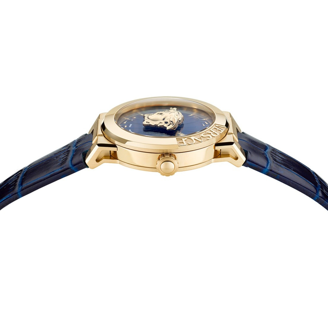  Shop Authentic Versace Univers Navy Blue Dial Navy Blue Leather Strap Watch for Men - VEBK00318 - Luxxuri