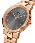  Shop Authentic Daniel Wellington Iconic Link Grey Dial Rose Gold Steel Strap Watch For Women - DW00100332 - Luxxuri