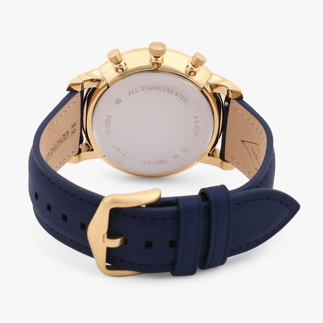 Shop Authentic Fossil Neutra Chronograph Blue Dial Blue Leather Strap Watch for Men - FS5790 - Luxxuri
