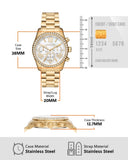  Shop Authentic Michael Kors Lexington Mother of Pearl White Dial Gold Steel Strap Watch For Women - MK7241 - Luxxuri