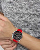  Shop Authentic Hugo Boss Volane Black Dial Red Rubber Strap Watch for Men - 1513959 - Luxxuri