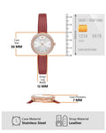 Shop Authentic Emporio Armani Rosa Two Hand White Dial Red Leather Strap Watch For Women - AR11357 - Luxxuri