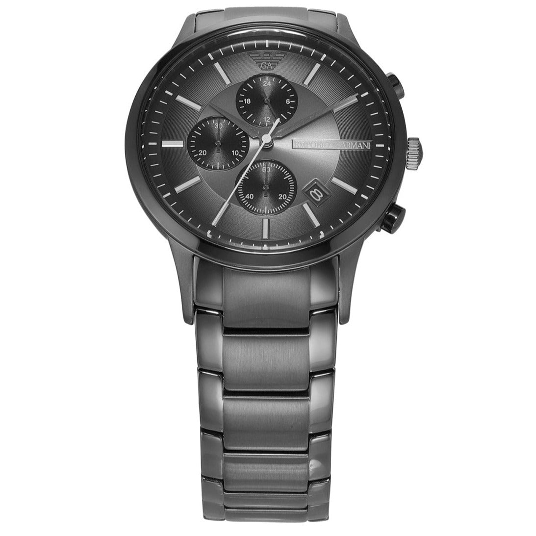  Shop Authentic Emporio Armani Analog Chronograph Black Dial Black Steel Strap Watch For Men - AR11531 - Luxxuri