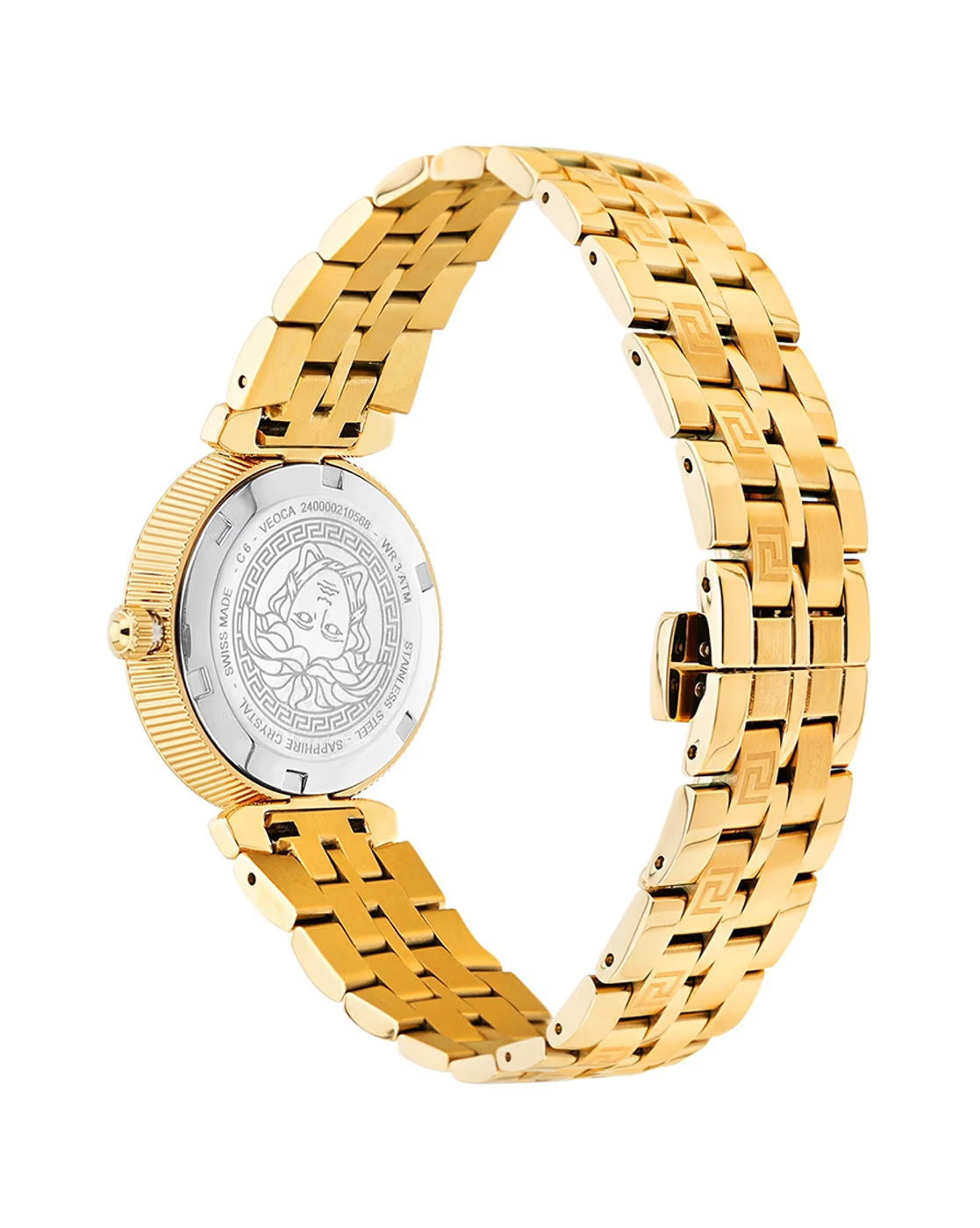  Shop Authentic Versace Daphnis Quartz Black Dial Gold Steel Strap Watch for Women - VEOCA0524 - Luxxuri