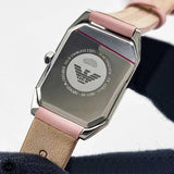  Shop Authentic Emporio Armani Quartz White Dial Pink Leather Strap Watch For Women - AR11207 - Luxxuri