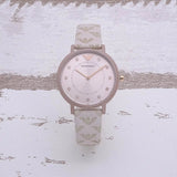 Shop Authentic Emporio Armani Kappa Quartz Rose Gold Dial Pink Leather Strap Watch For Women - AR11010 - Luxxuri