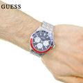  Shop Authentic Guess Odyssey Multifunction Blue Dial Silver Steel Strap Watch For Men - W1107G2 - Luxxuri