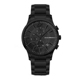  Shop Authentic Emporio Armani Renato Chronograph Mother of Pearl Black Dial Black Steel Strap Watch For Men - AR11275 - Luxxuri