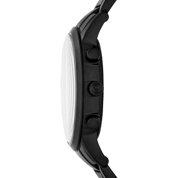  Shop Authentic Emporio Armani Renato Chronograph Mother of Pearl Black Dial Black Steel Strap Watch For Men - AR11275 - Luxxuri