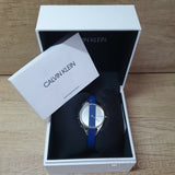  Shop Authentic Calvin Klein Rebel Blue Silver Dial Blue Leather Strap Watch for Women - K8P231V6 - Luxxuri