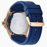  Shop Authentic Guess Legacy Chronograph Blue Dial Blue Rubber Strap Watch For Men - W1049G9 - Luxxuri