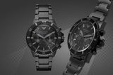  Shop Authentic Emporio Armani Diver Chronograph Black Dial Black Steel Strap Watch For Men - AR11363 - Luxxuri