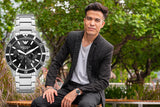  Shop Authentic Emporio Armani Diver Chronograph Quartz Black Dial Silver Steel Strap Watch For Men - AR11360 - Luxxuri