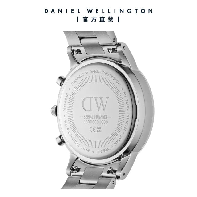  Shop Authentic Daniel Wellington Iconic Chronograph Link Black Dial Silver Steel Strap Watch For Men  - DW00100645 - Luxxuri